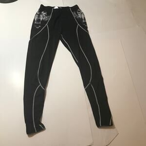Life on Track Leggings Women's M  Black & White